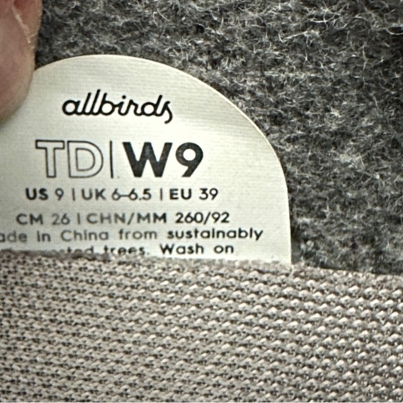 ALLBIRDS Tree Dashers Black White Wool Running Sneakers 9 - Picture 5 of 6